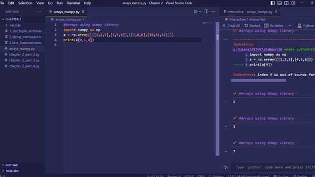Chapter 2.4 | Array using numpy library