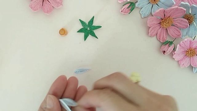 How to Make Quilling Flower ( Cosmos) | Paper Quilling Flowers 3D Tutorial @CALLIGRATARINA смотреть онлайн
