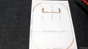 Выкройка халата без швов. Чертеж наносим сразу на ткань.mp4