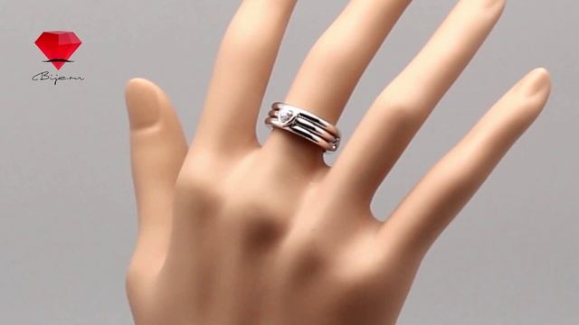 Bije: Кольцо с сердечком с фианитом Ferdinanda (Фердинанда)