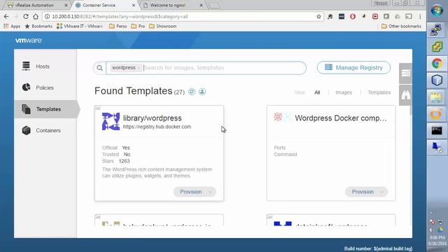 Container as a service with VMware Admiral