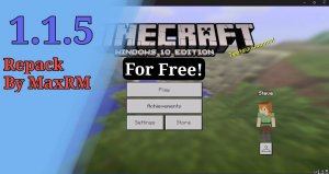 Minecraft Bedrock 1.1.5 for Windows crack by MaxRM