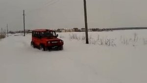 Уаз по снегу, уаз в снегу, блокировки уаз, уаз на 35 колесах