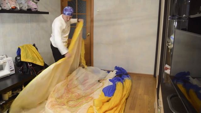 Как сложить параплан в квартире. смотреть онлайн