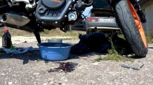Замена моторного масла на KTM DUKE 125, 200, 250