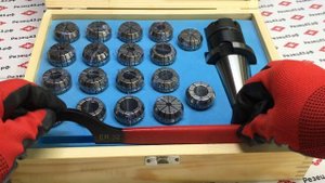 Набор цанговый патрон NT40 + цанги ER32 18 шт+ ключ