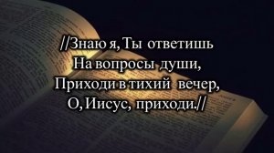 В тихий вечер склоняю я колени в тиши, гр. Спасение  (караоке с плюсом)