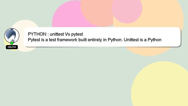 PYTHON : unittest Vs pytest