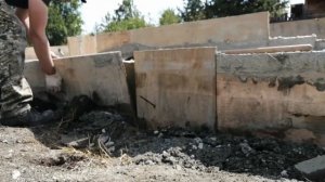 Фундамент под баню готов. Снял опалубку. Объект закончен.