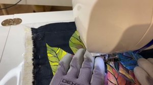 Стильная осень на текстильном панно своими руками. Роспись по ткани. Стежка по рисунку на ткани.