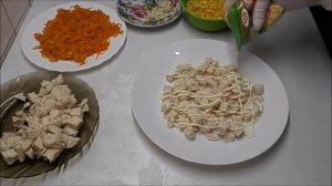 Праздничный Салат "ВКУСНЫЙ" с куриной грудкой и грибами