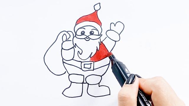 how to draw santa claus,Как сделать Деда Мороза для детей,bolalar uchun Santa Klausni chizish смотреть онлайн