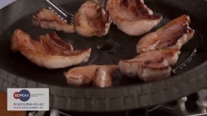 Настоящая корейская кухня  готовим самгепсаль 삼겹살 요리 на жаровне