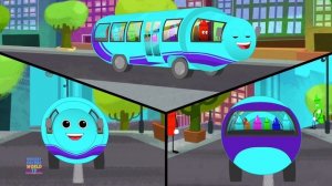 колеса на автобусе | Дети рифмы | Wheels On The Bus | Nursery Rhymes World Tv Russia | детское виде