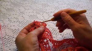 Пляжная туника " Коралл" (для начинающих).Crochet tunic ( В № 61)
