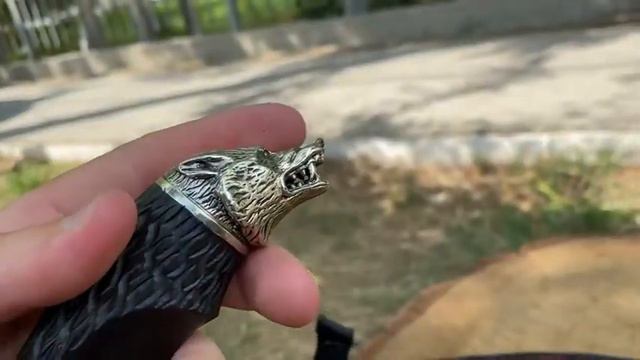 Нож Волк дамасск в стиле каменный век 🔥🔥🔥 смотреть онлайн