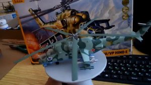Cборка модели вертолета МИ-24 в/вп "Крокодил". Helicopter mi-24v/vp.Готовый результат.
