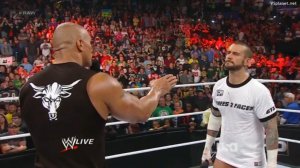 СМ Панк и Рок: обмен промо. WWE Monday Night RAW 07.01.2013