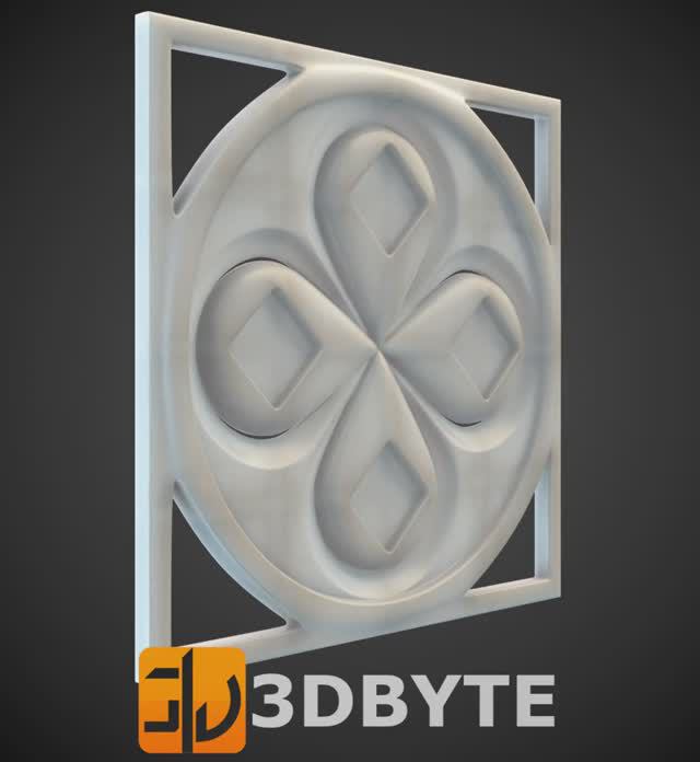 #3dmodel - Square #decor 31 || Квадратный декор 31 #3dbyte #3dprint