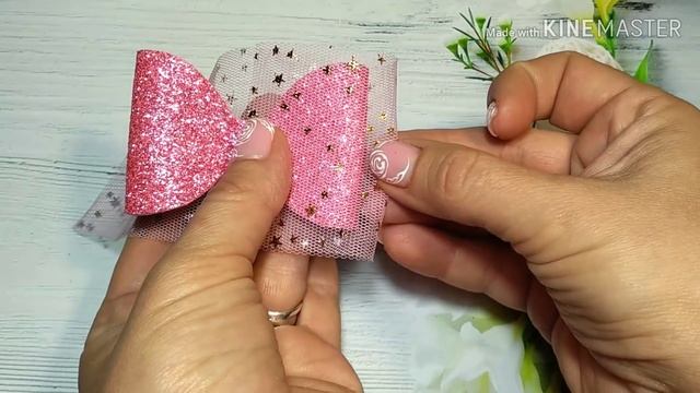 Diy❄️?Little bow??Маленькие бантики? из Эко-кожи?и фоамирана,канзаши для начинающих?❄️❄️❄️?? смотреть онлайн