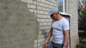 Установка маяков под штукатурку.