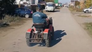 Продажа, Погрузка чешского минитрактора tz 4k 14 с навесным оборудованием