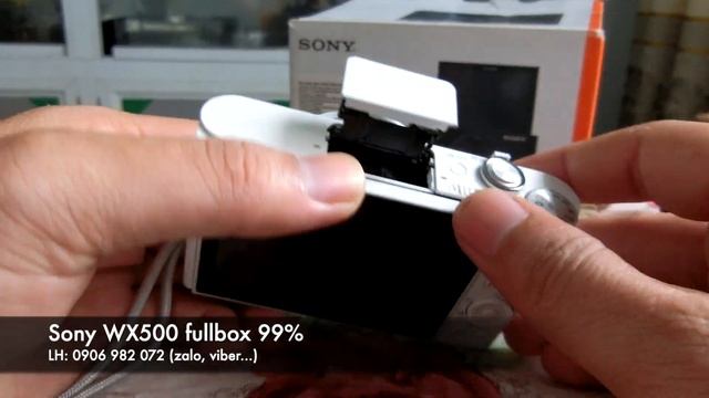 sony wx500 Fullbox 99% , 18.2 mpx, 30x, Full HD 60P, Màn hình 180 độ.