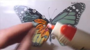 Quilled butterfly - Papillon quilling - Mariposa de Papel