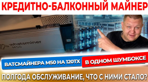 ДВА ВатсмайнерА М50 на 120тх В ОДНОМ шумбоксе полгода обслуживание - watsminer , что с ними стало #1
