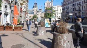 Прогулка по ЦЕНТРУ КИЕВА Улица и Площадь Льва Толстого до Крещатика / Walk in the CENTER OF KIEV