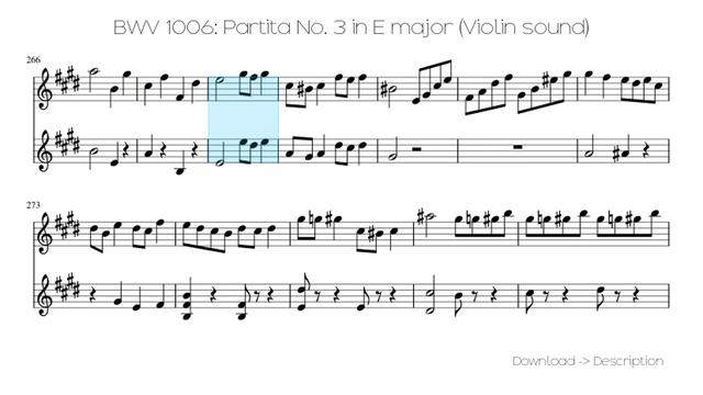  BWV 1006: Partita No. 3 In E Major Violin Sound 