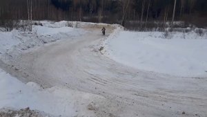 Зимний мотокросс. Пермский край, г. Лысьва. 21.01. 2023 г. Новая трасса.