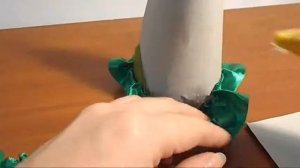 Елка из атласной ленты!Поделки к Новому Году! Просто и быстро!
