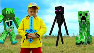 ВИДЕО МУЛЬТИК ПРО МАЙНКРАФТ РОМА И ХЕЛПИК ИГРАЮТ С КРИПЕРОМ И ЭНДЕРМЕНОМ