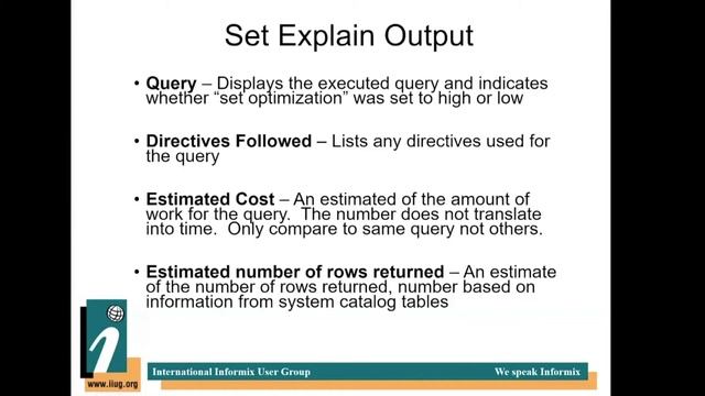 Informix TechTalk Informix SQL Performance Tuning Tips by Jeff Filippi