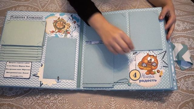 Скрапбукинг. Детский фотоальбом первого года жизни для Сережи смотреть онлайн