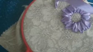 Панно из атласных лент