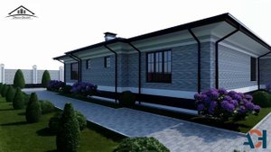Одноэтажный дом в стиле Райта!