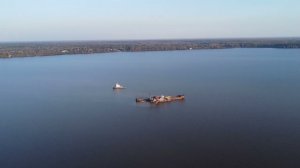 Угличское водохранилище (река Волга) с высоты птичьего полета