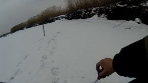ловля КРУПНОГО окуня зимой.зимняя рыбалка на мормышку