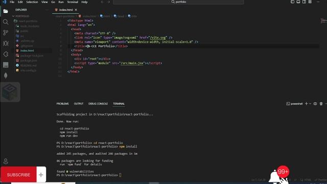 Portfolio Web App with React.js, Vite, and Tailwind CSS | Step-by-Step Tutorial | part-01 смотреть онлайн