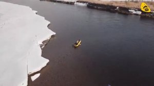 Красивейшая #прогулка по заснеженному #Енисею на надувных байдарках «Вега-2» и «Варвар-380»