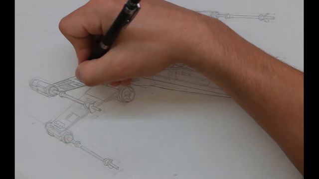 Drawing An X-Wing In Perspective ✏️ (Pencil Drawing Time-lapse) смотреть онлайн