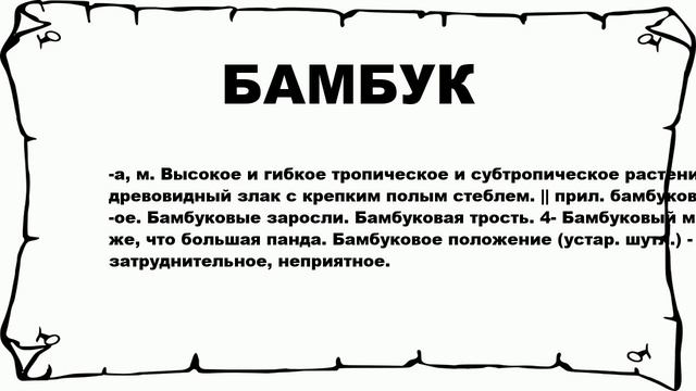 БАМБУК - что это такое? значение и описание смотреть онлайн