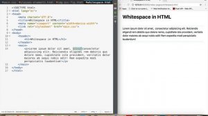 Whitespace in HTML