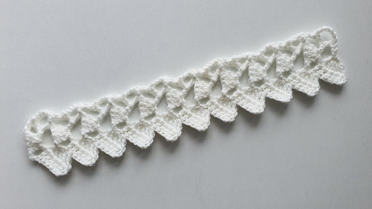 Ленточное кружево. Вязание крючком / Simple crochet ribbon lace