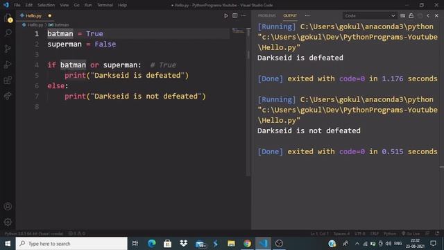 What is logical operator? | Python Crash Course in Tamil (pt-22)
