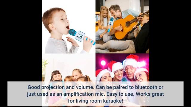 User Review: Karaoke Microphone for Kids, FISHOAKY 3 in 1 Portable Wireless Bluetooth Microphon...