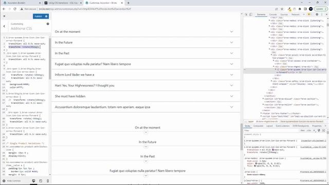 Bricks Builder nestable accordion icon smooth animation - rotation смотреть онлайн