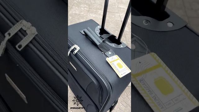 Чемодан текстильный PROFFI TRAVEL 2-х колесный, чёрный, большой L смотреть онлайн